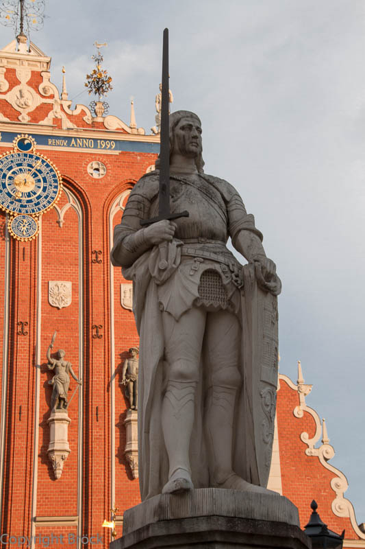 Riga Schwarzhäupter-Gildehaus  Roland von Riga