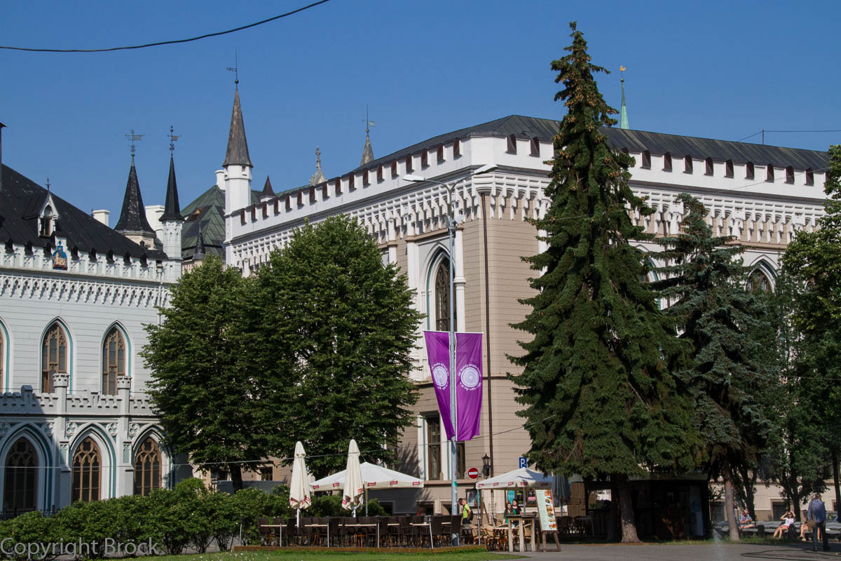 Riga Livländischer Platz mit Kleiner und Großer Gilde