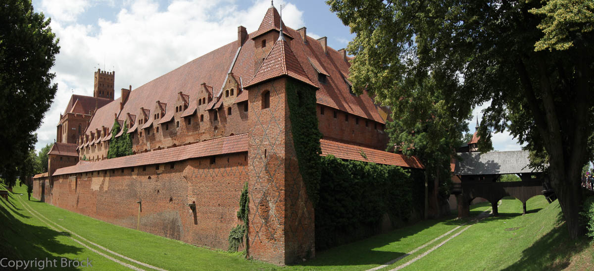 Malbork (Marienburg) Panoramablick aus der östlichen Vorburg