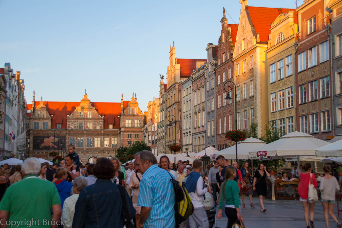 Danzig Langer Markt Blick zum Grünen Tor