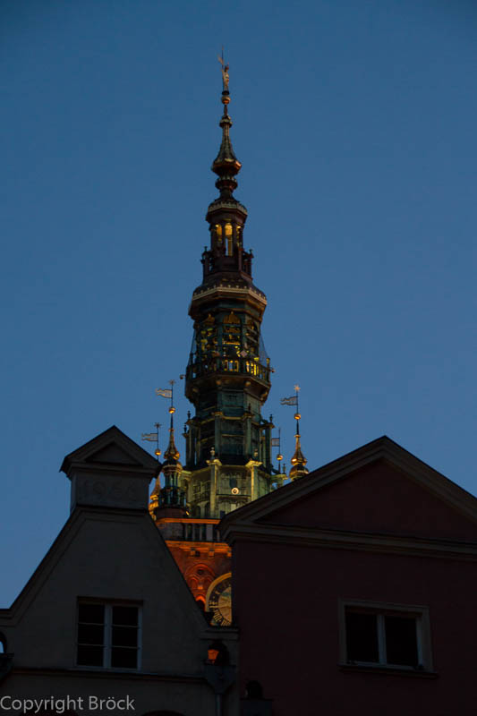 Danzig Turm des Rechtstädtischen Rathauses