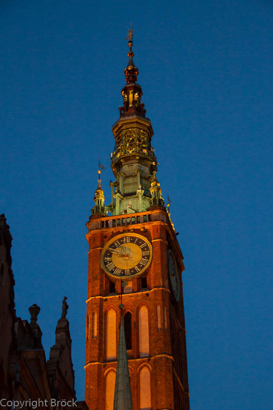 Danzig Turm des Rechtstädtischen Rathauses