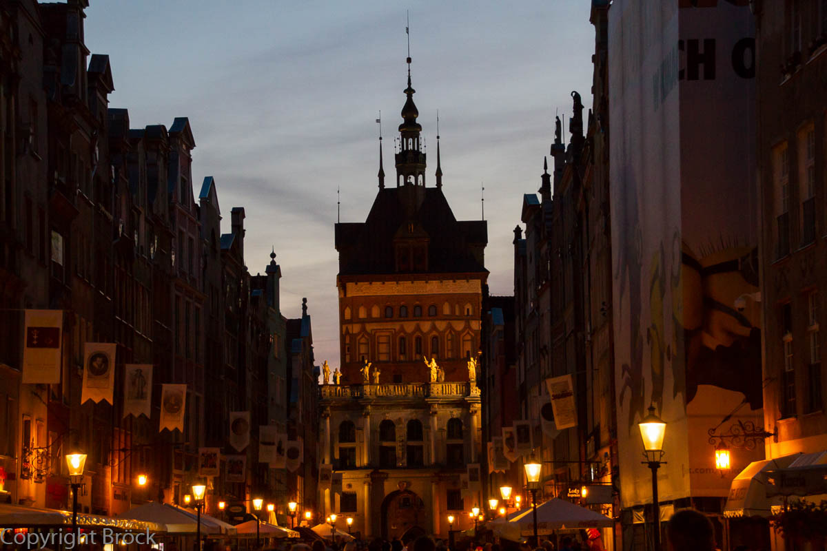 Danzig, Danzig Langgasse Blick zum Langgasser bzw. Goldenen Tor