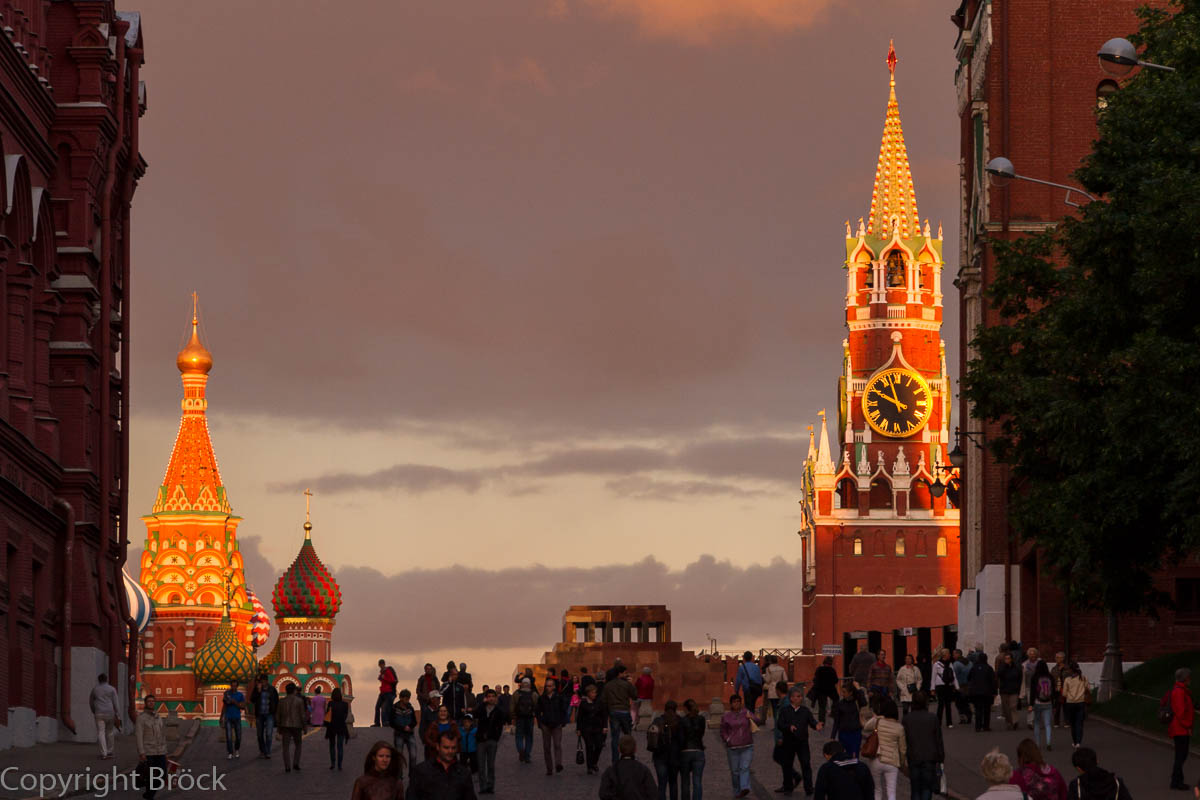 Roter Platz in der Abendsonne