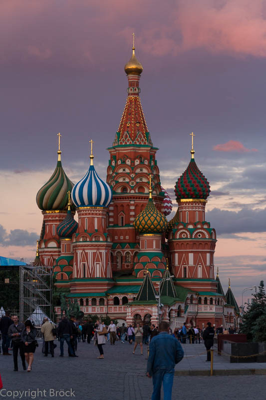 Wassili-Blashenny(Basilius)-Kathedrale bei Sonnenuntergang