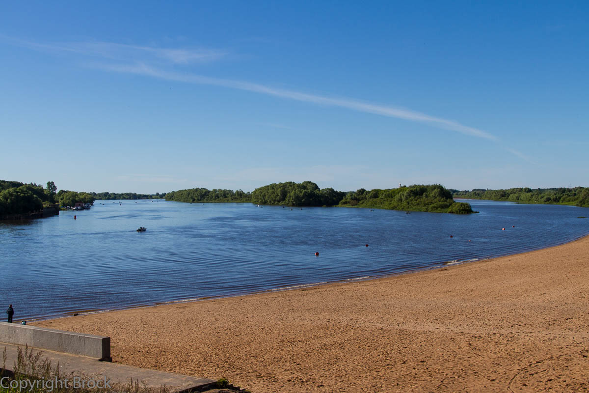 Badestrand am Wolchow vor dem Kreml