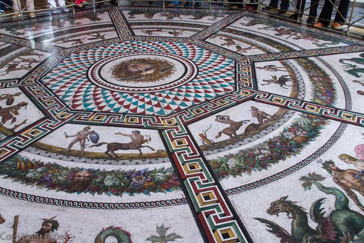 Eremitage; Kleine Eremitage,Pavillon-Saal, Fußboden-Mosaik