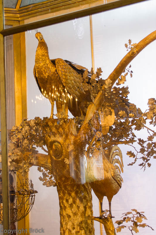 Eremitage; Kleine Eremitage, Pfauen-Uhr