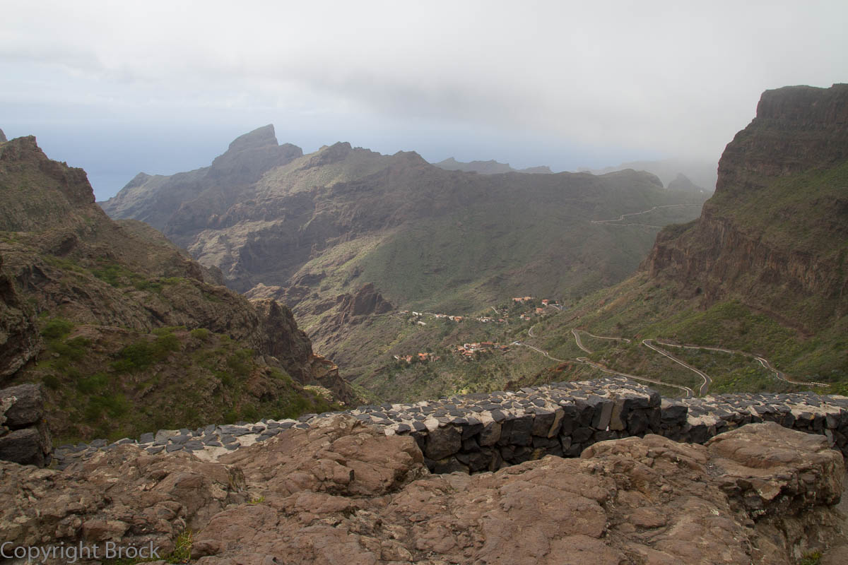 Teneriffa Im Tenogebirge Blick auf Masca