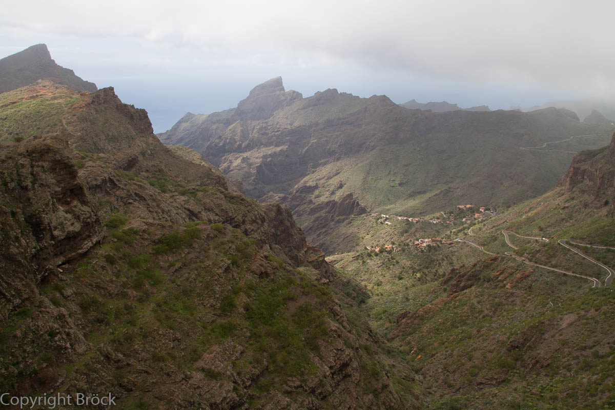 Teneriffa Im Tenogebirge Blick auf Masca