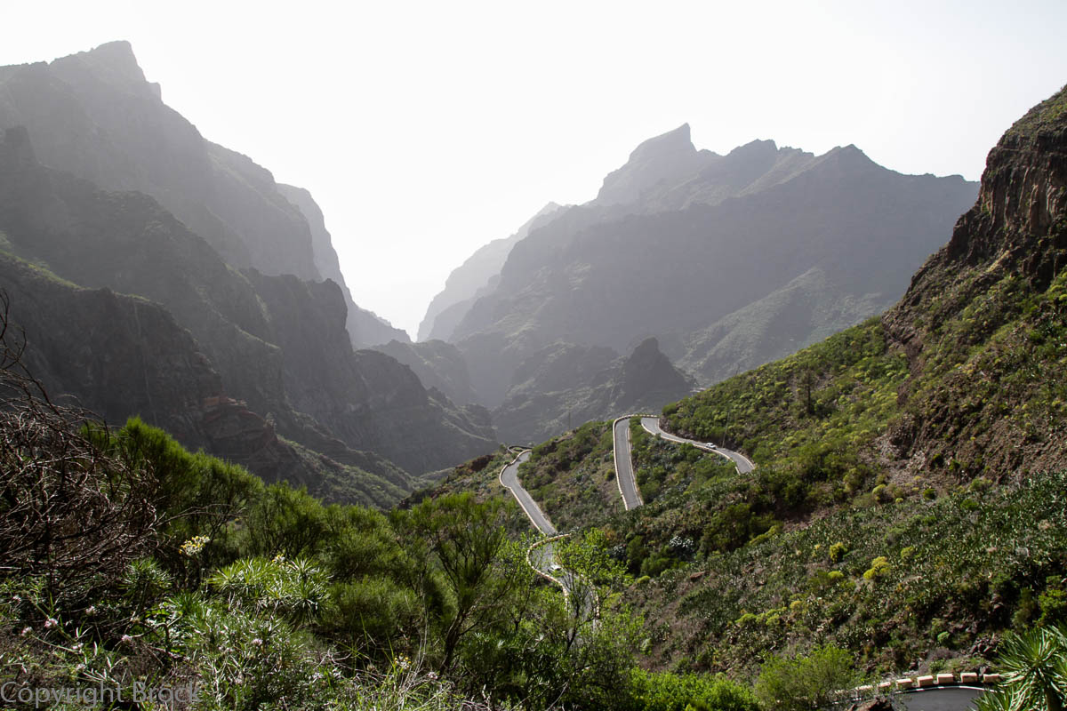 Teneriffa Im Tenogebirge Blick auf die Schlucht von Masca