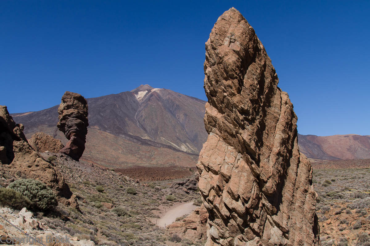 Teneriffa Teide Nationalpark Los Roques de Garcia (mit Roque Chinchado) und Teide