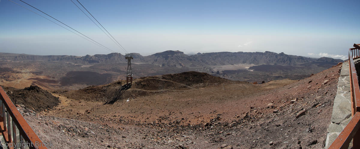Teneriffa Panorama der Cañadas del Teide von der Bergstation der Seilbahn